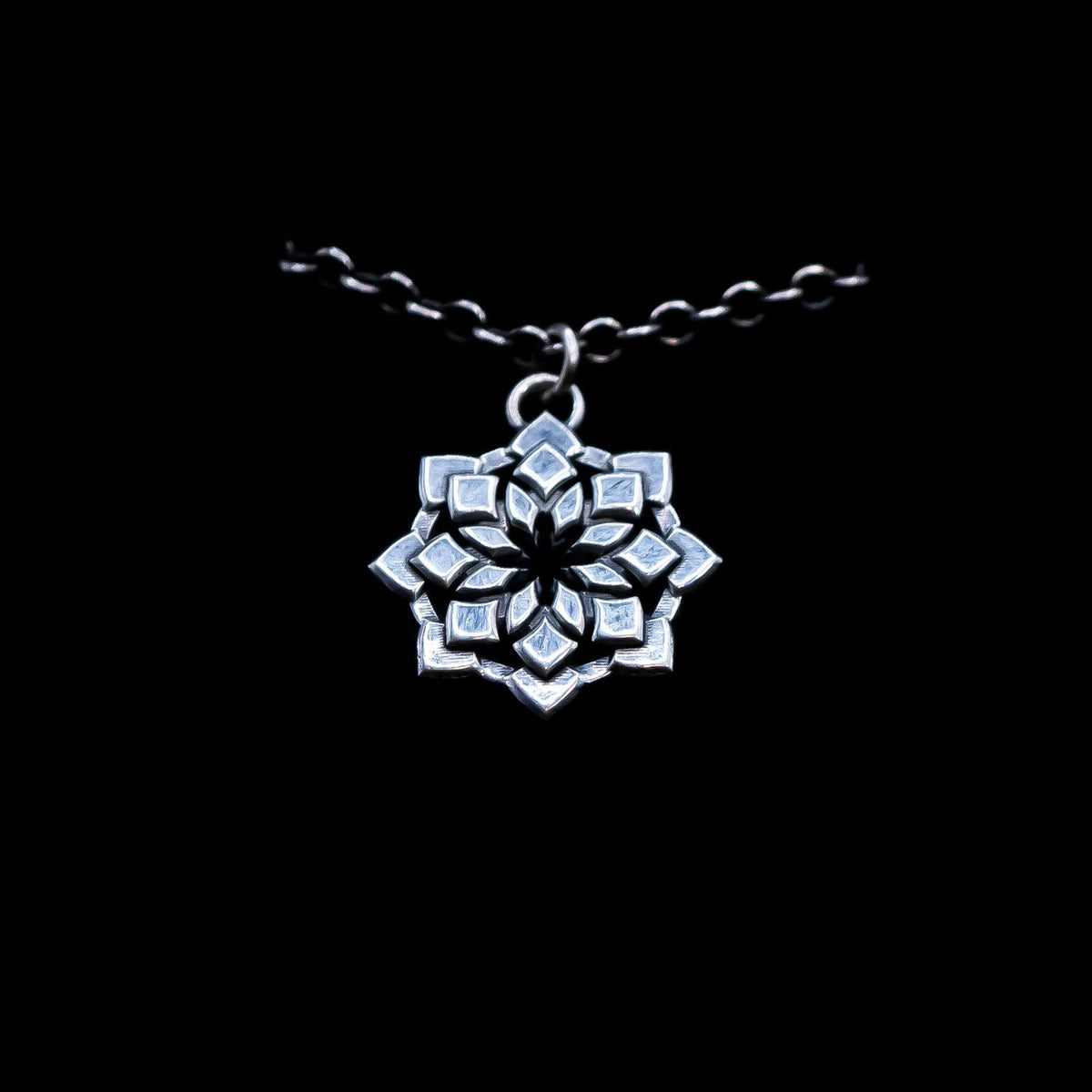 Lotus - A Sterling Silver Pendant Necklace