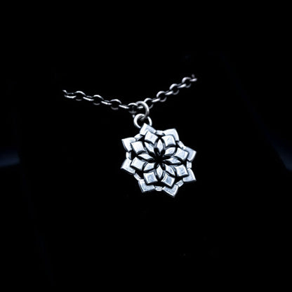 Lotus - A Sterling Silver Pendant Necklace