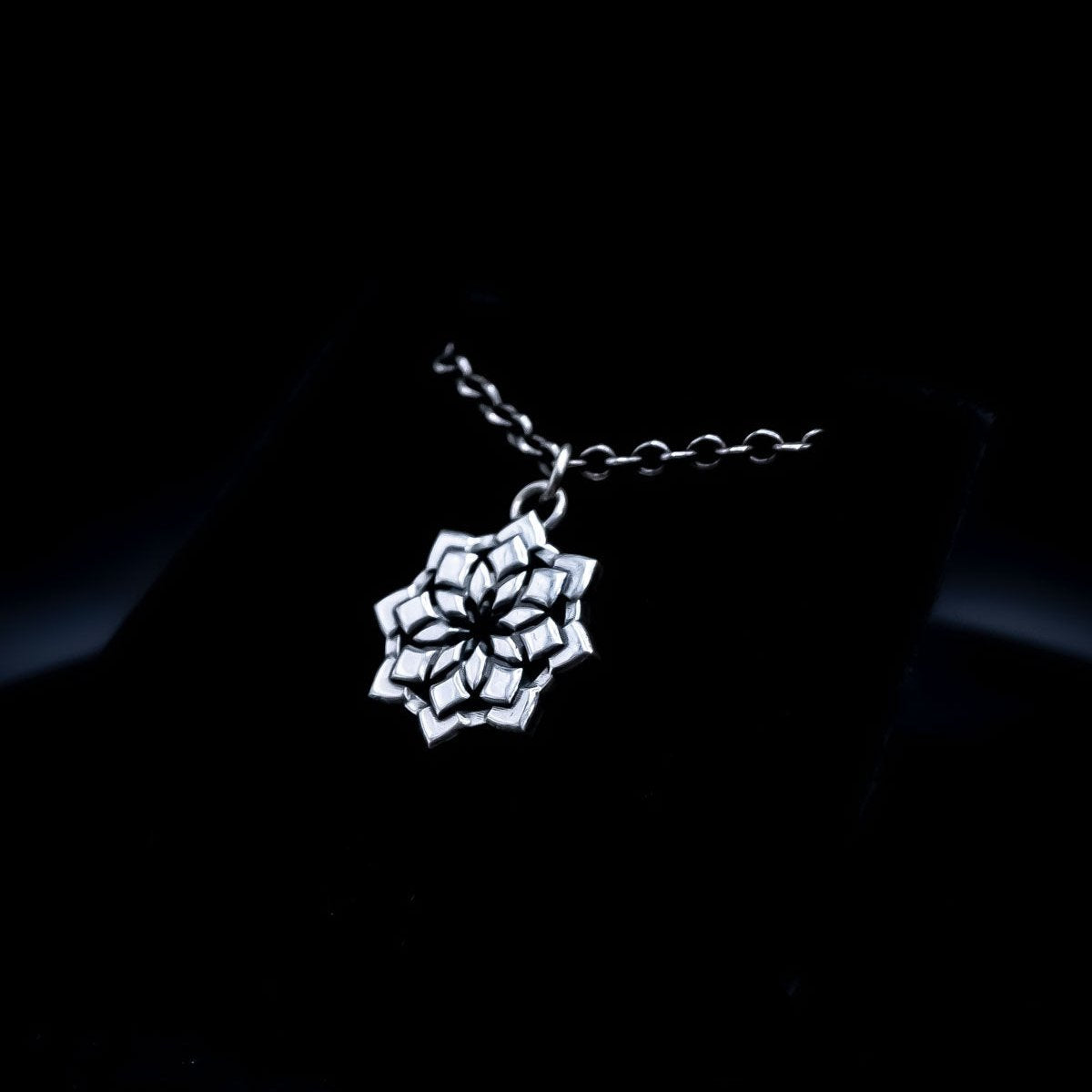 Lotus - A Sterling Silver Pendant Necklace